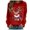 Red, variant on Sgkm Womens Christmas Sweatshirt Reindeer Pattern Pullover Print Long Sleeve Comfortable Womens Tops Cold Weather M Black