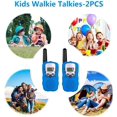 thumbnail image 5 of Walkie Talkie 2 para niños Adecuado para niños y niñas de 3 a 12 años Radio bidireccional con 3 millas BLUCH BLUE Regalo de Navidad B, 5 of 5