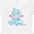 thumbnail image 4 of Inktastic It Is Well with my Soul Pink Arrow Girls Baby Dress, 4 of 5