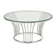 thumbnail image 2 of Weston Home Visby Chrome Finish Table Coffee Table with Glass Top, 2 of 5