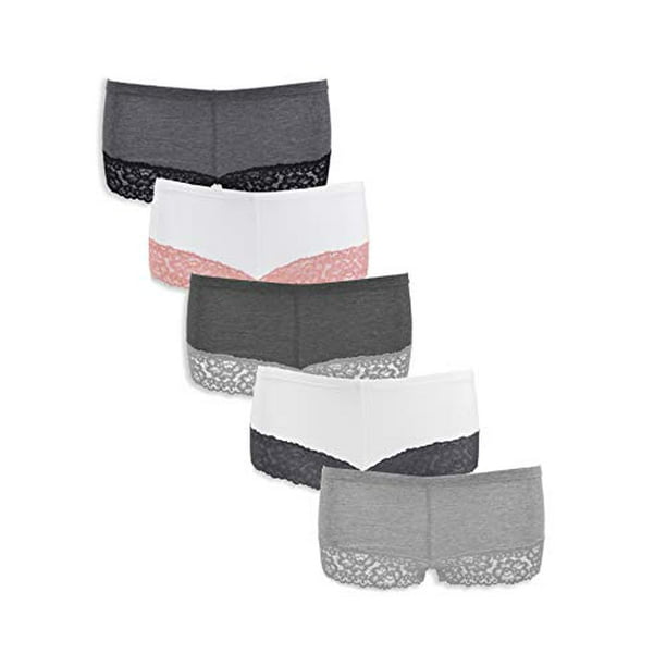 Emprella Boy Shorts Underwear for Women, Cotton Women's Panties Lace