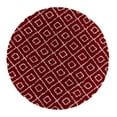 thumbnail image 3 of Unique Loom Trellis Shag Collection Area Rug - Ruth (10' Round Burgundy Red/Ivory), 3 of 11