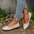 thumbnail image 6 of Viluyesy Womens Wedge Flats, Pointed Toe Suede Leather Shallow Slip On Casual Fashion Work Shoes Beige US7, 6 of 7