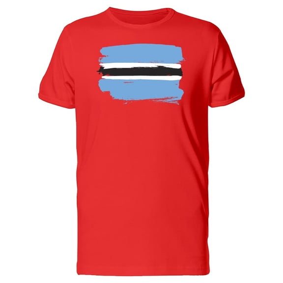 Paint Of Bostwana Flag Tee Men's -Image by Shutterstock