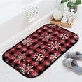 thumbnail image 4 of GZHJMY Bathroom Rugs Mats Non-Slip, Soft Microfiber Absorbent Bath Mats for Shower Bathtubs, Buffalo Plaid Snowflakes Xmas Indoor Entrance Door Mats Bedroom Laundry 36”x24” Carpet Runner, 4 of 7