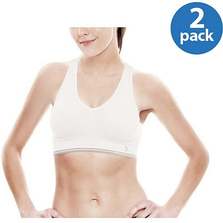 Danskin Now Womens 360 High-Impact Seamless Racerback Sports Bra, 2-Pack
