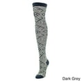 thumbnail image 3 of MeMoi Checkers & Weaves Over The Knee Socks - Womens - Female, One Size, Black, 3 of 5