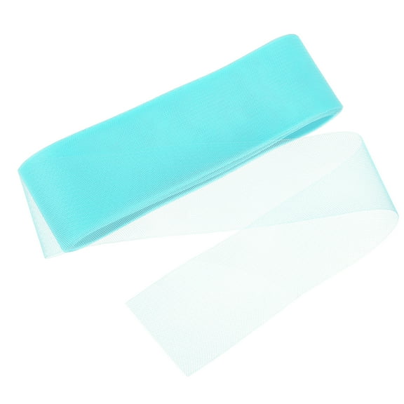 Uxcell 25 Yards Stiff Horsehair Braid, 3 Inch Wide for Polyester Boning Sewing Wedding Dance Dress DIY Crafts Accessories, Light Blue (1 Roll)