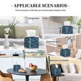 thumbnail image 5 of Leather Tissue Box Cover Square - Blue and White Gradient Snowflake Waterproof Tissue Box Holder Paper Case Organizer Dispenser for Modern Home Office Room Home Bathroom Decor, 5 of 7