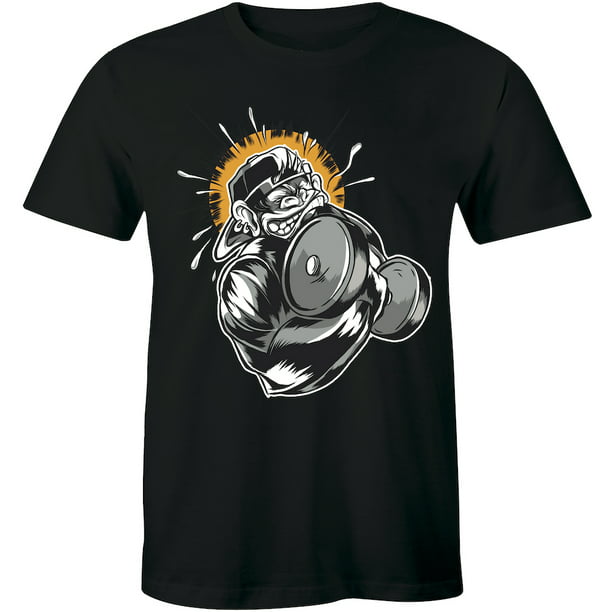 I Heavy Things Gorilla Muscle Gym Fitness Sport Crossfit Slogan Men T- Shirt Walmart.com