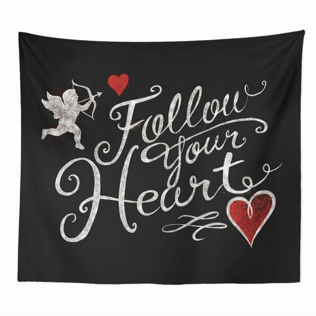 Tapicería de pared Follow Your Heart Aesthetic, 150 x 100 cm, microtela