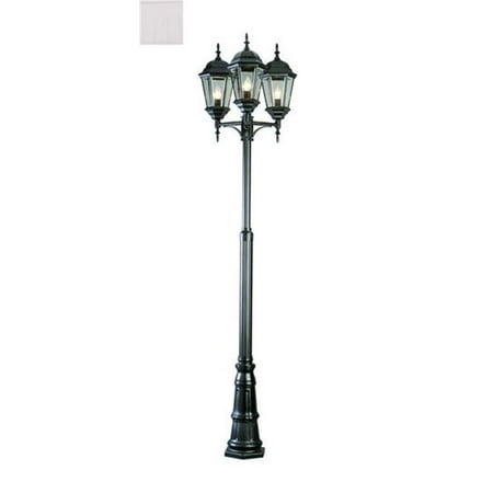 Trans Global Lighting 4995 Wh 3 Light Outdoor Post White Trans Global Lighting 4995 Wh 3 Light Outdoor Post White