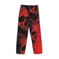 thumbnail image 6 of Balery Red And Black Abstract Skull print Men's Pajama Pants,Ultra Lightweight Pjs,Lounge Pant-X-Large, 6 of 9