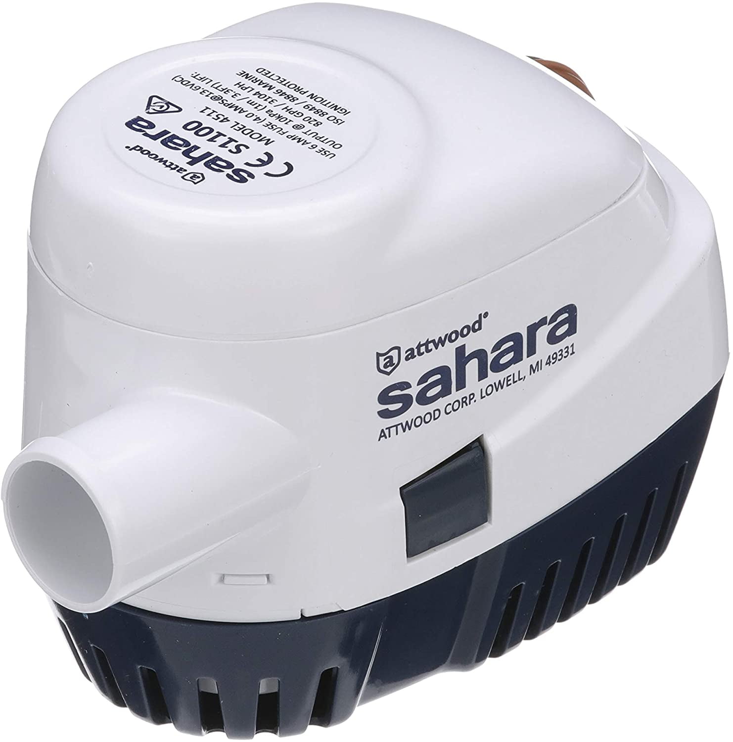 Attwood 45077 Sahara S750 Automatic Bilge Pump, 12Volt, 1.5Amp Draw