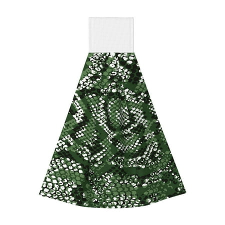 

Coaee Green Snakeskin for Fast Absorbent Hanging Towels with Velcro for Kitchen Bathroom Laundryroom