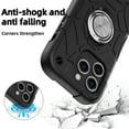 thumbnail image 5 of Dteck for iPhone 15 Pro Case with Screen Protector (2 Packs), Military Grade Drop Protection Shockproof Protective Phone Case with Rotating Ring Stand for iPhone 15 Pro,Black, 5 of 6