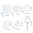 thumbnail image 4 of ✪ 20Pcs/Set Crystal Epoxy Resin Mold Keychain Pendant Casting Silicone Mould Kit, 4 of 7