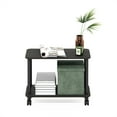 thumbnail image 3 of Furinno Turn-N-Tube Modern Rectangle End Table, Side Table with Casters, Espresso/Black, 3 of 6