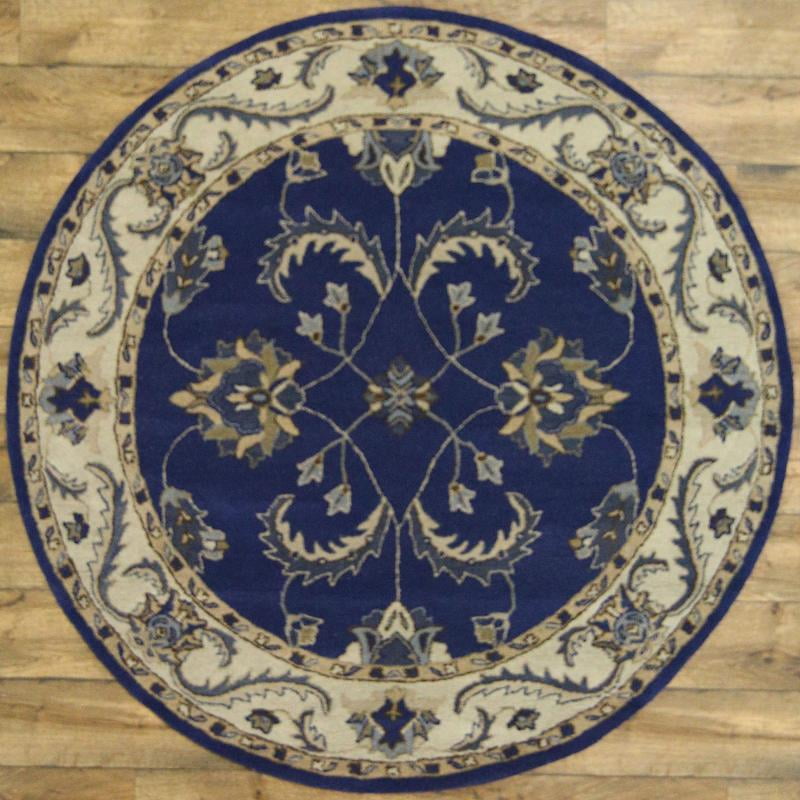 Rugsource All Over Fl Wool Agra Hand Tufted Oriental Round - 9 X Round Area Rugs Rugsource All Over Fl Wool Agra Hand Tufted Oriental Round - 9 X Round Area Rugs