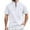 White, variant on European Button Open Neck Pocket Stand Up Collar Business Short Sleeved Men Casual Loose Comfortable T Shirts Men's Loose Fit Shirts
