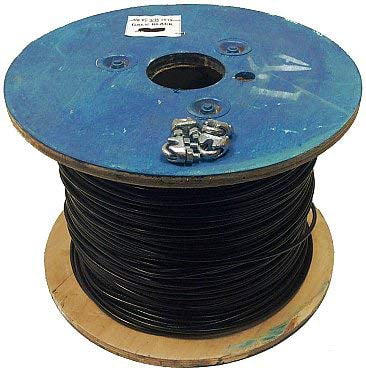 500 ft Reel 7x19 Construction 1/8 Coated to 3/16 Diameter Black Vinyl Coated Cable