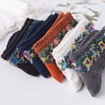 thumbnail image 3 of FhsagQ Socks Women's Socks Womens to Keep Warm Sock Restoring Ancient Ways Lightweight Cotton Socks Socks for Women Crotchless Plus Size Women's Socks Crotchless Bodysuit Navy One Size, 3 of 4