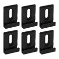 thumbnail image 1 of HAMPPLIES 6 Pcs Clips de Support de Miroir en Acier Inoxydable pour Montage Mural avec Tampons de Protection en Caoutchouc, 1 of 7