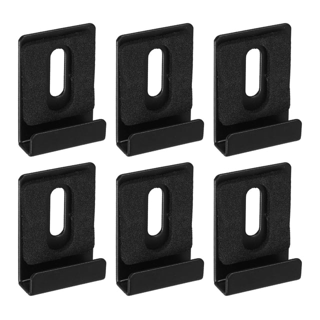 HAMPPLIES 6 Pcs Clips de Support de Miroir en Acier Inoxydable pour Montage Mural avec Tampons de Protection en Caoutchouc
