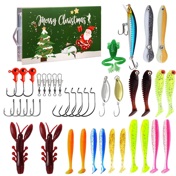 DestRes Pesca Conjunto Regalos para Pescadores Navidad Calendario Aviso Adviento