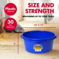 thumbnail image 2 of Little Giant 6.5 Gallon Plastic All Purpose Plastic Pond Tub w/ Grips, Blue, 2 of 10
