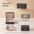 thumbnail image 2 of Nordic Hygge 2-Layer Portable Travel Jewelry Case, Gray Luxe Organizer, 2 of 8