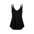 thumbnail image 6 of Women's New Summer Fashion V Neck Solid Color Sleeveless Casual Suspenders Small Vest Shirts Women Loose Beaded Womens Top 2xl Tops 2000s Crop Top Layering Fitted Muscle Women 3x Womens Shirt Sequin, 6 of 8
