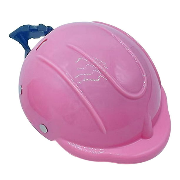 Gorra de casco para mascotas con correa ajustable, gorro de motocicleta, adorable mascota para perros, casco duro para gatos, cachorros, perros rosa