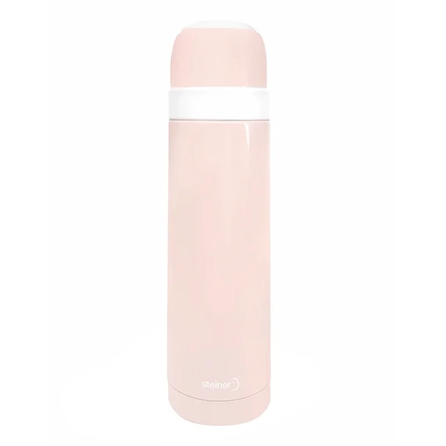 Termo Doble Pared Steiner Diseño Liso Pastel de Acero Inoxidable 500 ml Rosa
