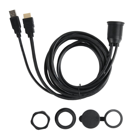 Kit de cables de montaje empotrado USB 2,0 HD interfaz Multimedia macho a HD interfaz Multimedia hembra Cable de extensión AUX