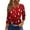 Wine #090, variant on HaHaHappy Merry Christmas Shirts Womens Plus Size Party 3/4 Sleeve Tunic Tops Christmas Print Dressy T-Shirts V Neck Vintage Three Quarter Length Pullover Casual Blouses White 2XL