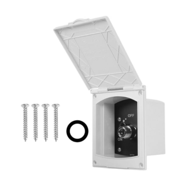 jinwen Kit de Boîtes de Douche Extérieures pour VR Accessoires de Modification Remplacement Direct Robinet de Douche Extérieur pour Van de Voyage Blanc
