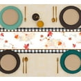 thumbnail image 3 of Linen Watercolor Black and White Buffalo Check Plaid Pumpkin Leaves Fall Table Runner Fall Autumn Thanksgiving Harvest Festival Decorations and Supplies for Home Kitchen Dining Room Table 13.8x71 Inch, 3 of 6