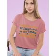 thumbnail image 2 of Positivity Be The Change Crop Tee Women's -SelectDesign Designs, 2 of 4