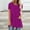 Purple, variant on Women's Fashion Summer Round Neck Leisure Short Sleeve Solid Tops