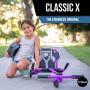 EzyRoller: Classic X - Purple - Ride-On Scooter, Cambering Motion, Pedal Free Cart, Hand Brakes, Extendable Frame, 154lb Capacity, Kids Ages 4+