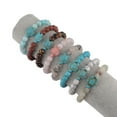 thumbnail image 5 of Ocean Turtles Beaded Bracelet Turquoise and Rose Quartz Gemstones Designs, 5 of 21