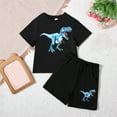 thumbnail image 2 of Toimothcn Baby Boys Outfit Sets Short Sleeve Cartoon Dinosaur Printed Tees + Stretchy Shorts 2Pcs Summer Clothes Sets Cool Loose Fit Kids Outfit Sets Breathable Kids Dailywear, 2 of 9