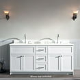 thumbnail image 5 of ARIEL Hamlet 73 in. Bath Vanity in Black with Quartz Vanity Top in White with White Basins, 5 of 7