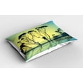 thumbnail image 2 of Ambesonne Country Pillow Sham 2 Pack, Tree Silhouettes Scenic, 36"x20", Yellow Blue, 2 of 3