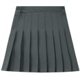 thumbnail image 3 of YONGHS Girls Pleated Mini Skirt with Built-in Shorts High Waist Tennis School Uniform Skorts Dark Gray 3-4, 3 of 5