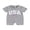Gray, variant on Infant Baby Boy 4th of July Romper 3 6 12 18 Months Fuzzy Letter Flag Embroidery Crew Neck Short Sleeve Bodysuits Summer Jumpsuits