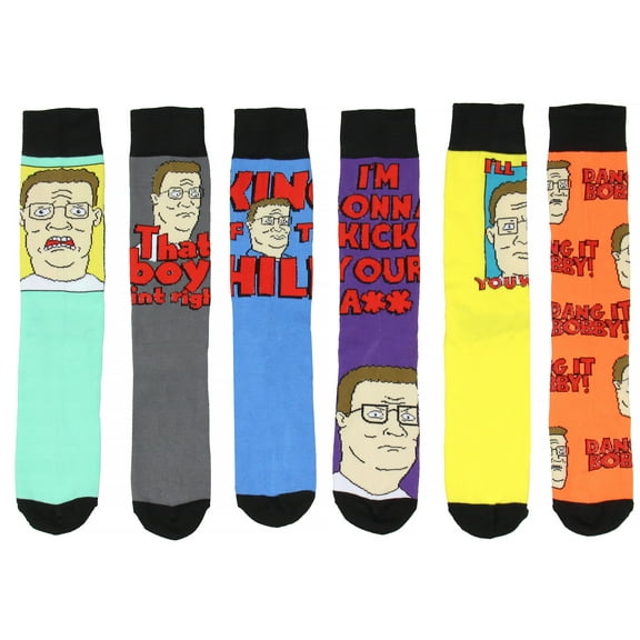 King Of The Hill Crew Socks, King Of The Hill Hank Hill Dang It Bobby! Crew Socks For Men Women 6 Pack