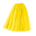 thumbnail image 4 of Tennis Skirts for Women Summer Fashion Mid Length Tutu Dress Adult Mesh Skirt for Women Contemporary Evening Wear Unique Skirt Yellow One Size, 4 of 4