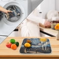 thumbnail image 3 of Yayeee Dish Drying Mat for Kitchen Counter 18" x 24" Microfiber Super Absorbent Coffee Decorative Pad, Swirling Starry Sky, 3 of 9